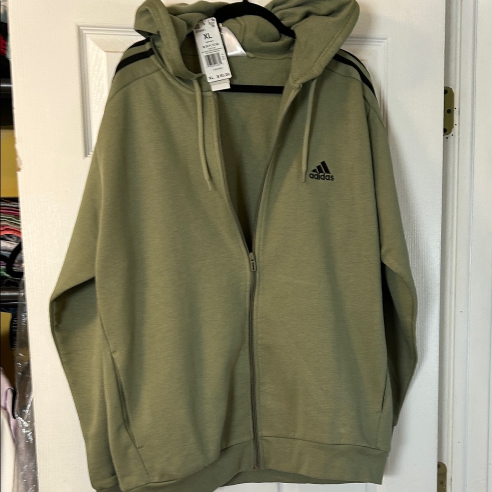 adidas Olive Green Hooded Jacket